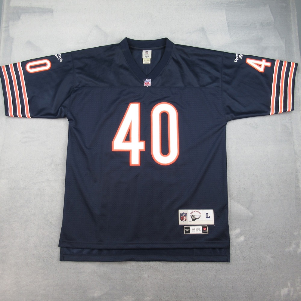 Reebok Chicago Bears Gale Sayers 40 Vintage Collection Jersey Blue Large 7072A